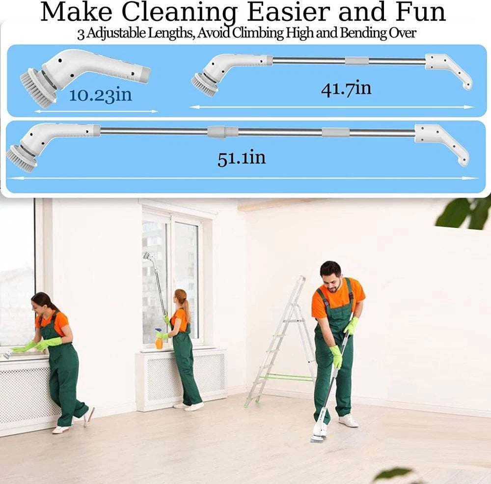 Electric Spin Scrubber Turbo Scrub Cleaning Brush Cordless Chargeable Bathroom