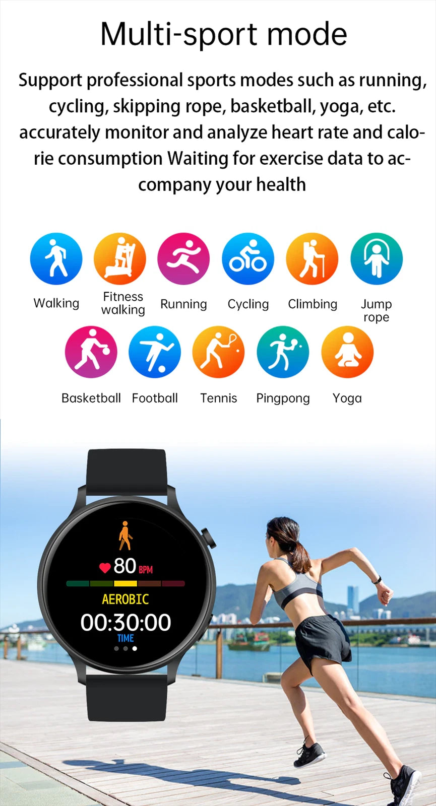 New Smart Watch Full Touch Screen AMOLED Bluetooth Call for Women and Men -DT85