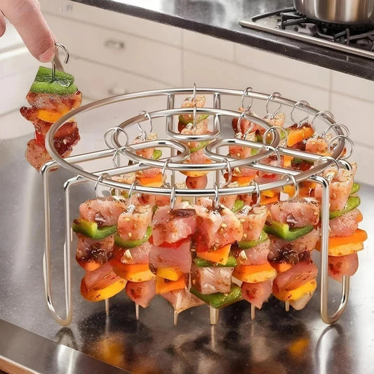 Air Fryer Kebab Skewer *24 Pcs + Gril BBQ Rack Stand Stainless Steel Accessories