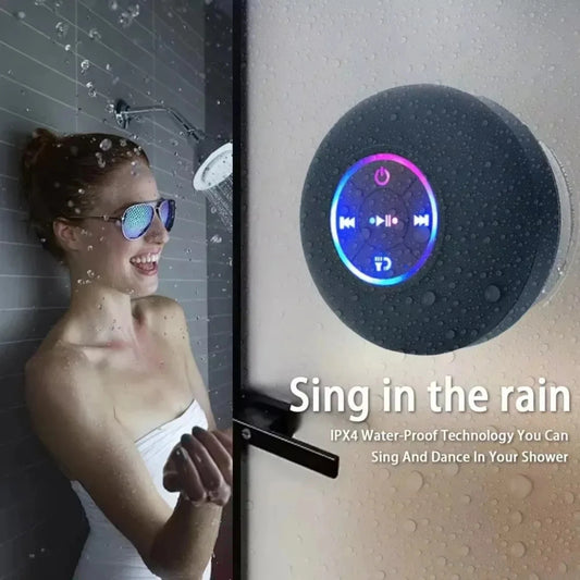 Waterproof Bluetooth Speaker Portable LED Bathroom Shower Wireless Mini Stereo