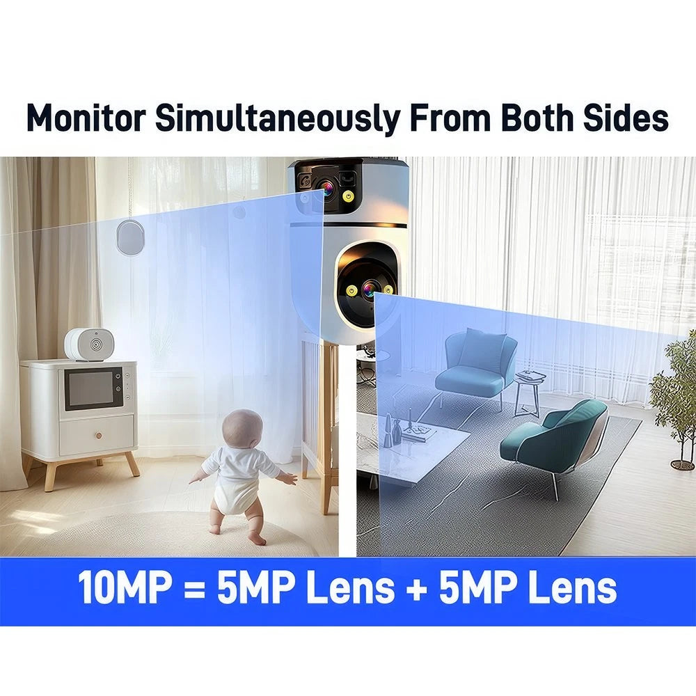 Security Camera 2.4G WIFI Indoor Smart Home Baby Pet Monitor Night Vision Wired
