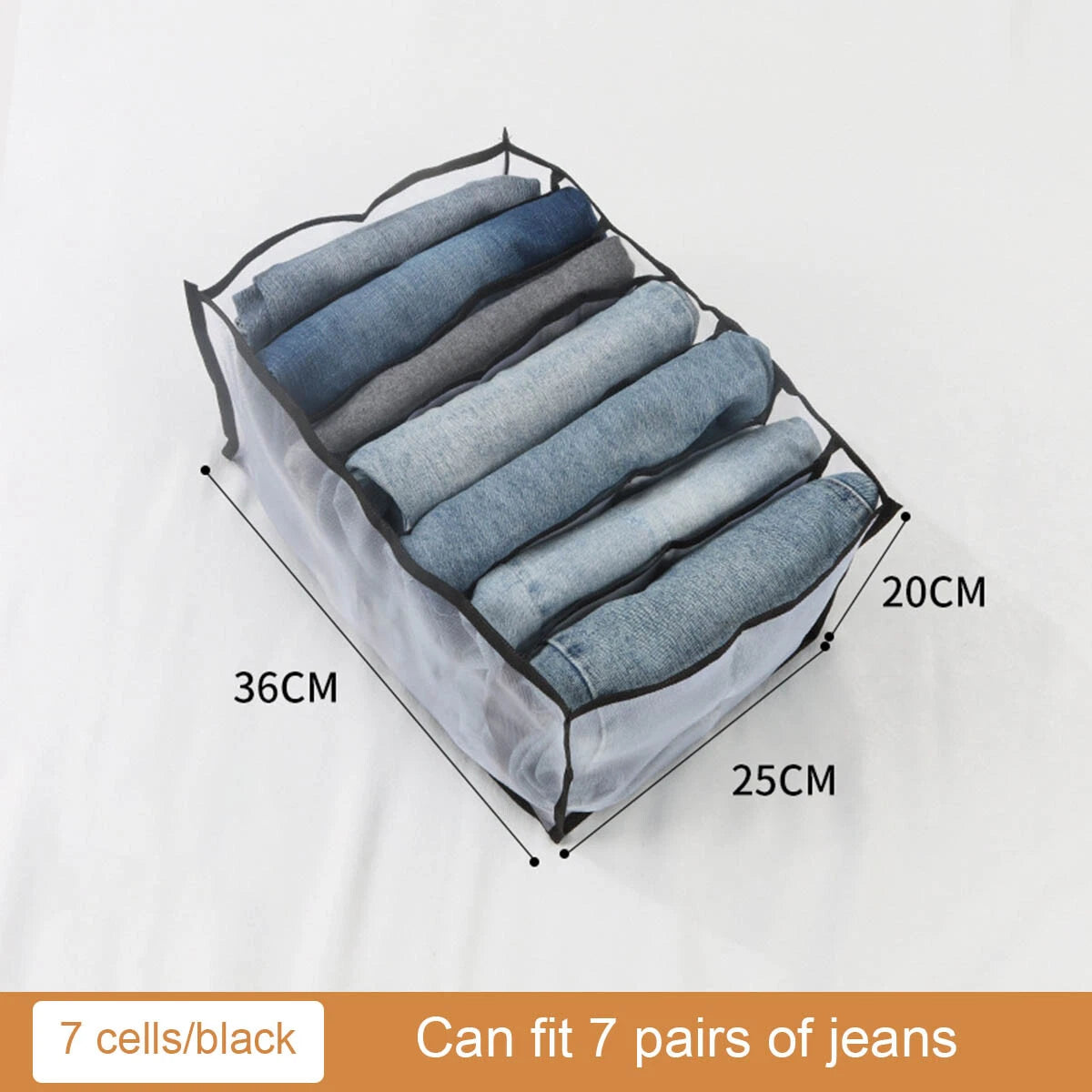 Foldable Clothes Drawer Organizer Mesh Storage Box Closet Wardrobe Jeans T-Shirt