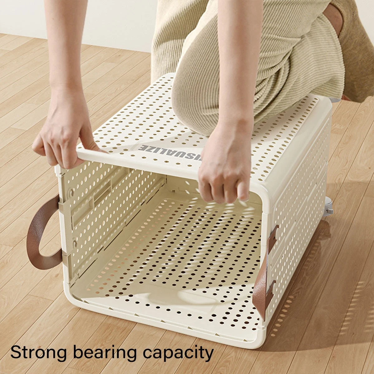 Folding Portable Laundry Basket Multifunctional Storage for Bathroom Household