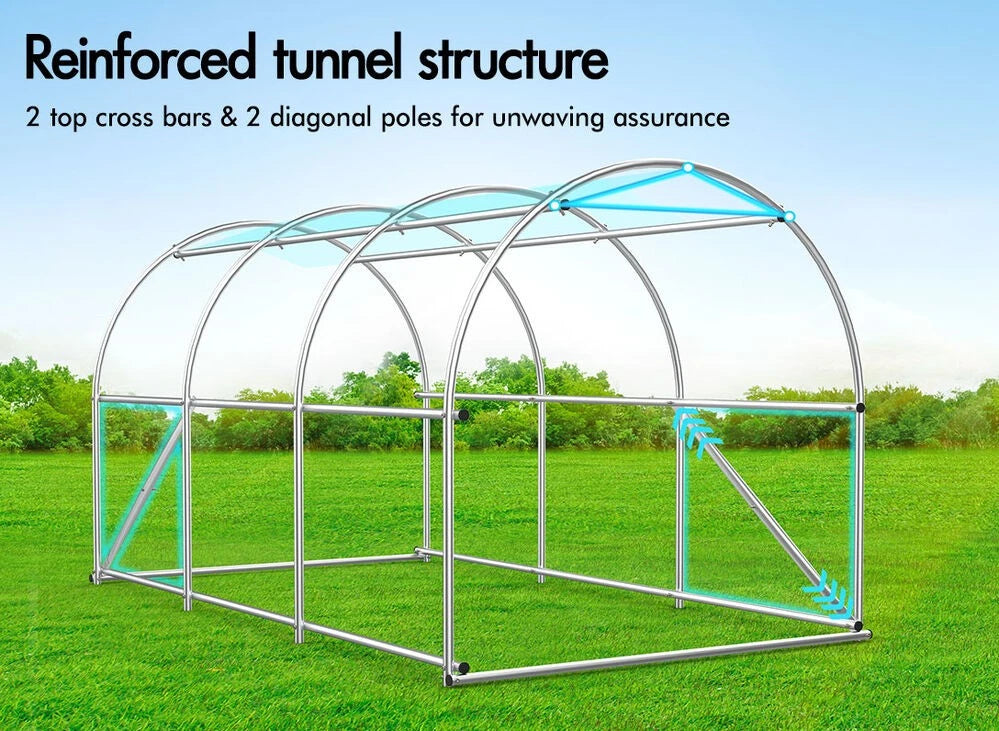 ALFORDSON Greenhouse Dome Shed Walk in Tunnel Plant Garden Storage Cover 3x2x2M