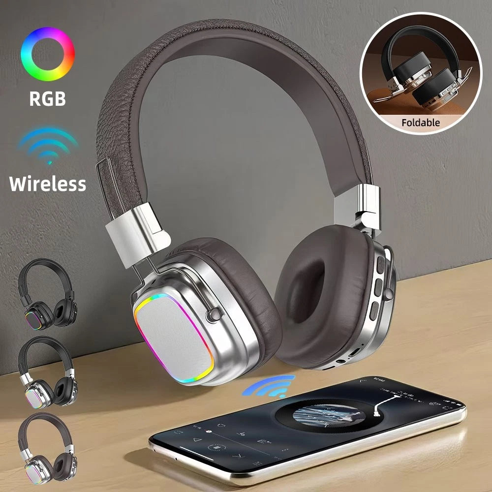 Wireless Headphones Bluetooth Earphones Headset Rechargeable with Mic Foldable