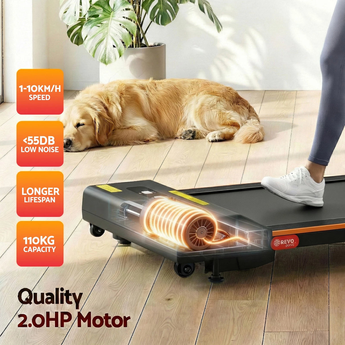 Everfit 3 in 1 Walking Pad Treadmill 12% Incline Under Desk Treadmills 38cmBelt