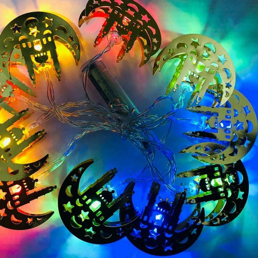 Ramadan Fairy Lights Battery Led String Lights Lantern Eid Mubarak Decor Party