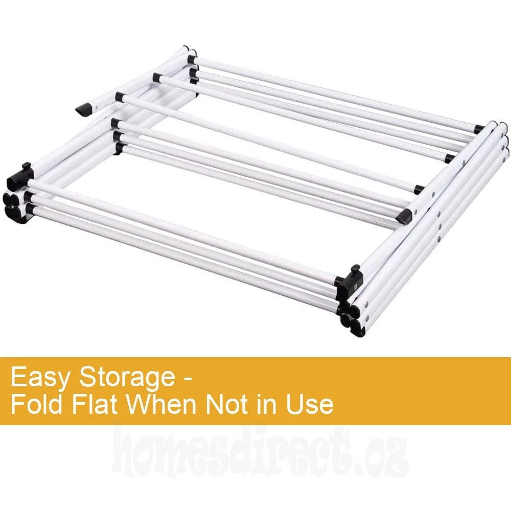 6 Tiers Foldable Garment Hanger Clothes Airer Drying Rack Laundry Support Horse