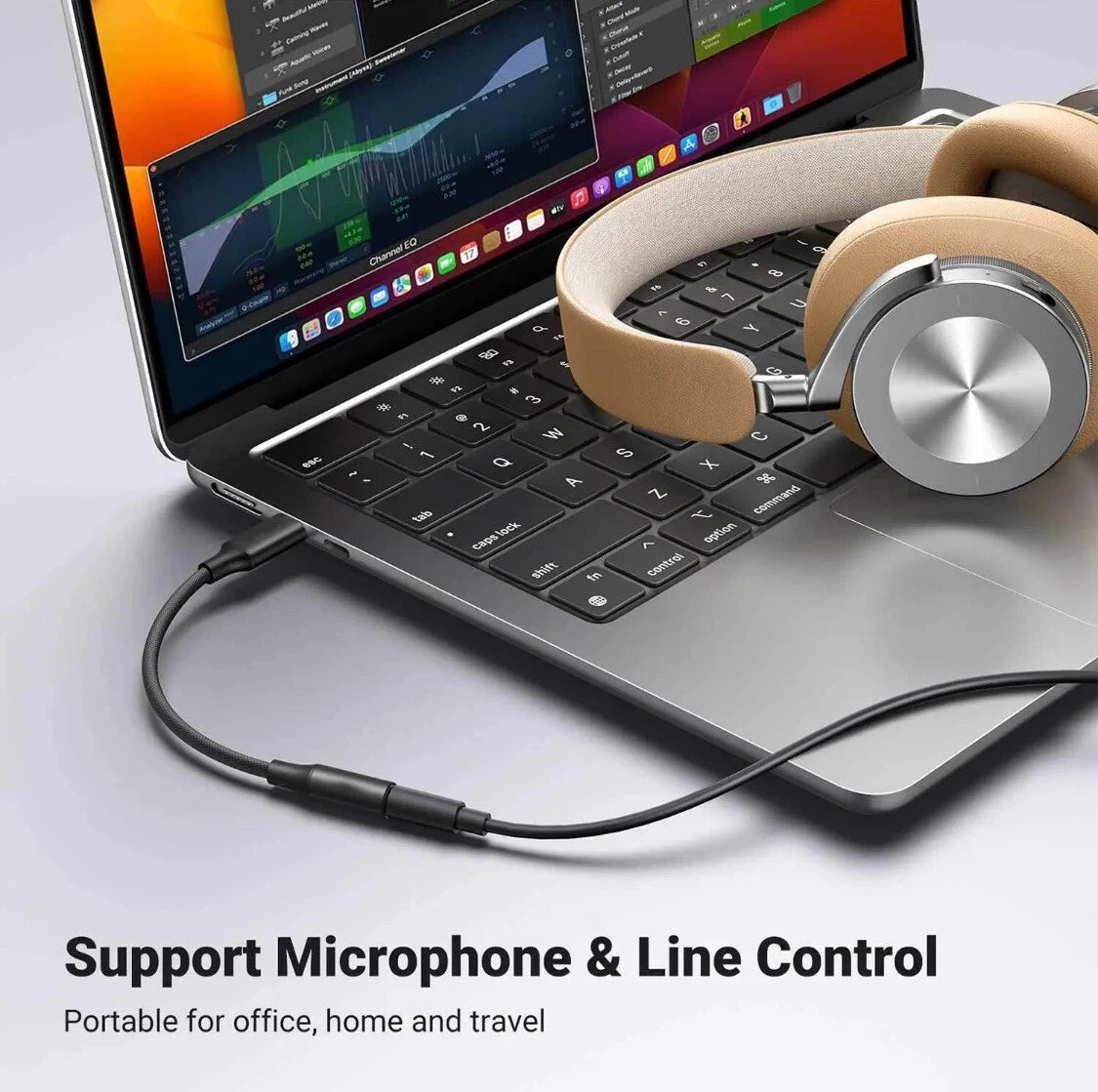 USB Type C TO 3.5mm Female Headphone Jack Adapter AUX Stereo Speaker Audio Cable