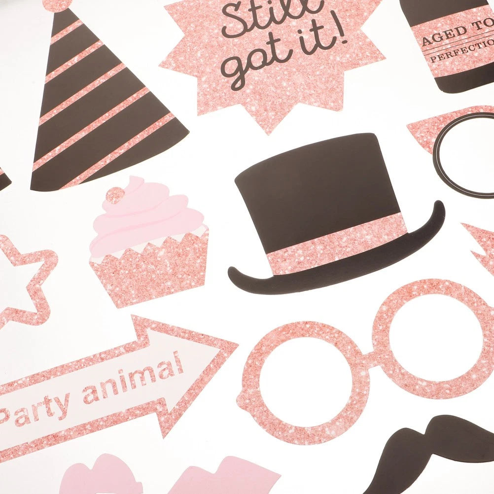 1 Set of Birthday Photo Booth Props Selfie Prop Party Supplies Decorations