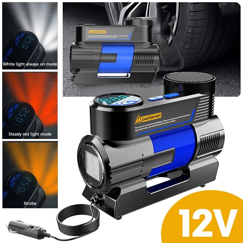 Heavy Duty 12V Electric Car Tyre Inflator 150PSI Portable Air Compressor Pump