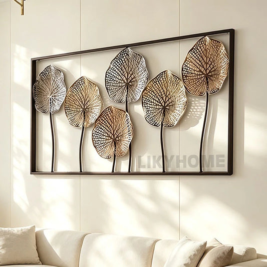 Large Floral Metal Wall Sculpture Hanging Art Home Patio Garden Decoration Decor