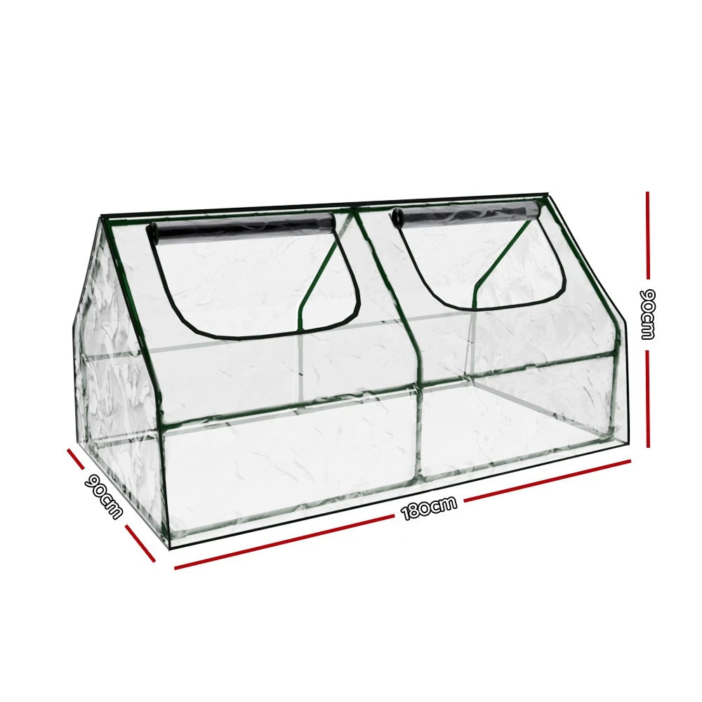 Green Fingers Greenhouse Mini Green House Raised Garden Bed Planter 0.9x1.8x0.9M