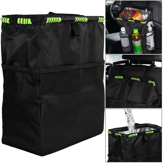 Waterproof Car Trash Bag Litter Can Garbage Waste Bin Seat Organizer Storage Box