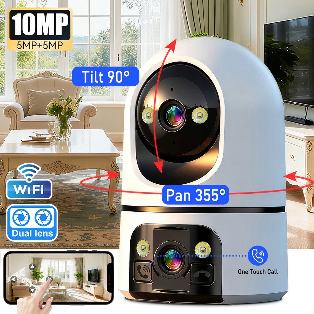 Security Camera 2.4G WIFI Indoor Smart Home Baby Pet Monitor Night Vision Wired