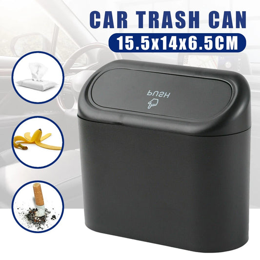 Auto Car Trash Rubbish Can Garbage Dust Dustbin Box Case Holder Bin Mini Trash