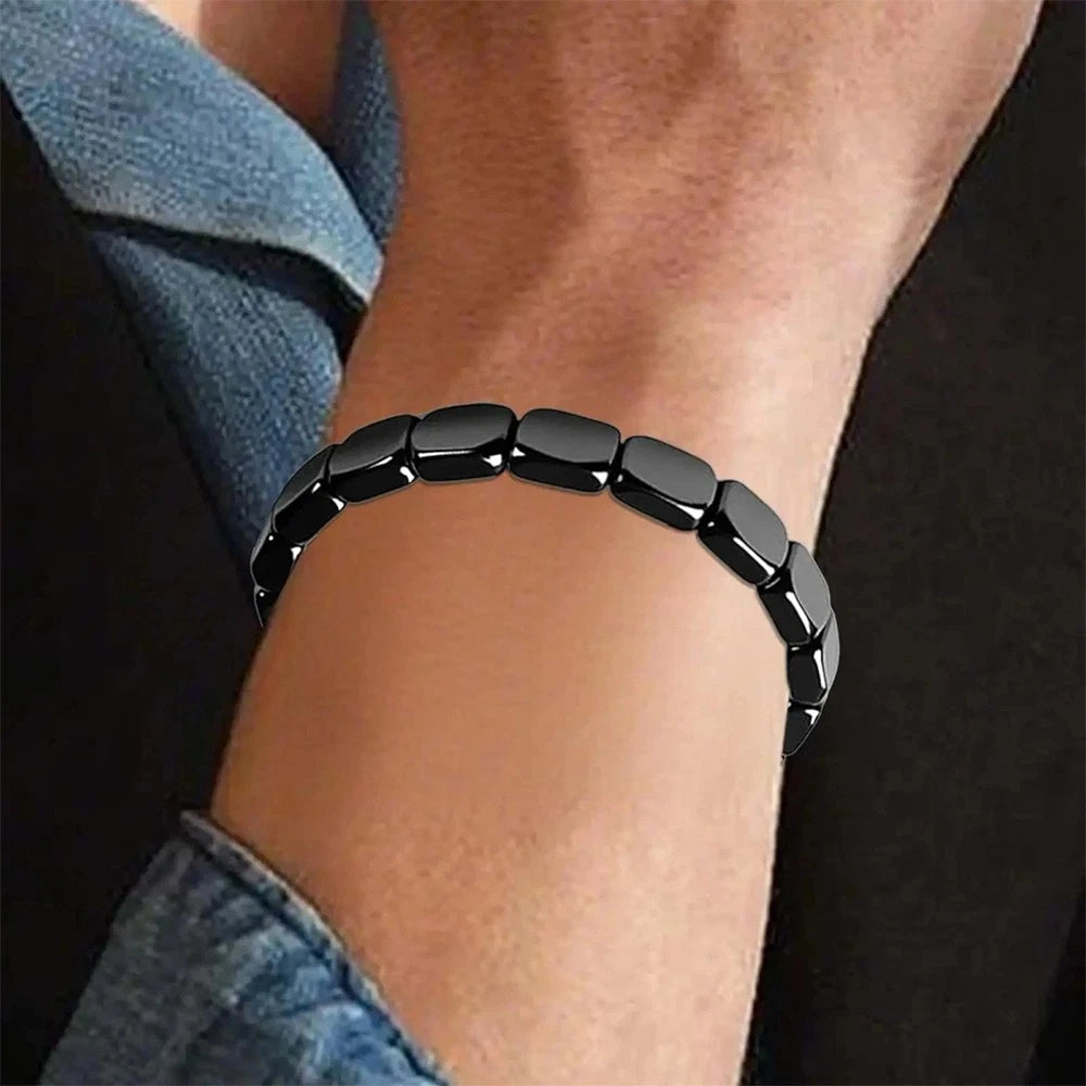 1/2pcs Hemys Hematite Bracelet for Men, 2026 New Hemios bracelet with Gift
