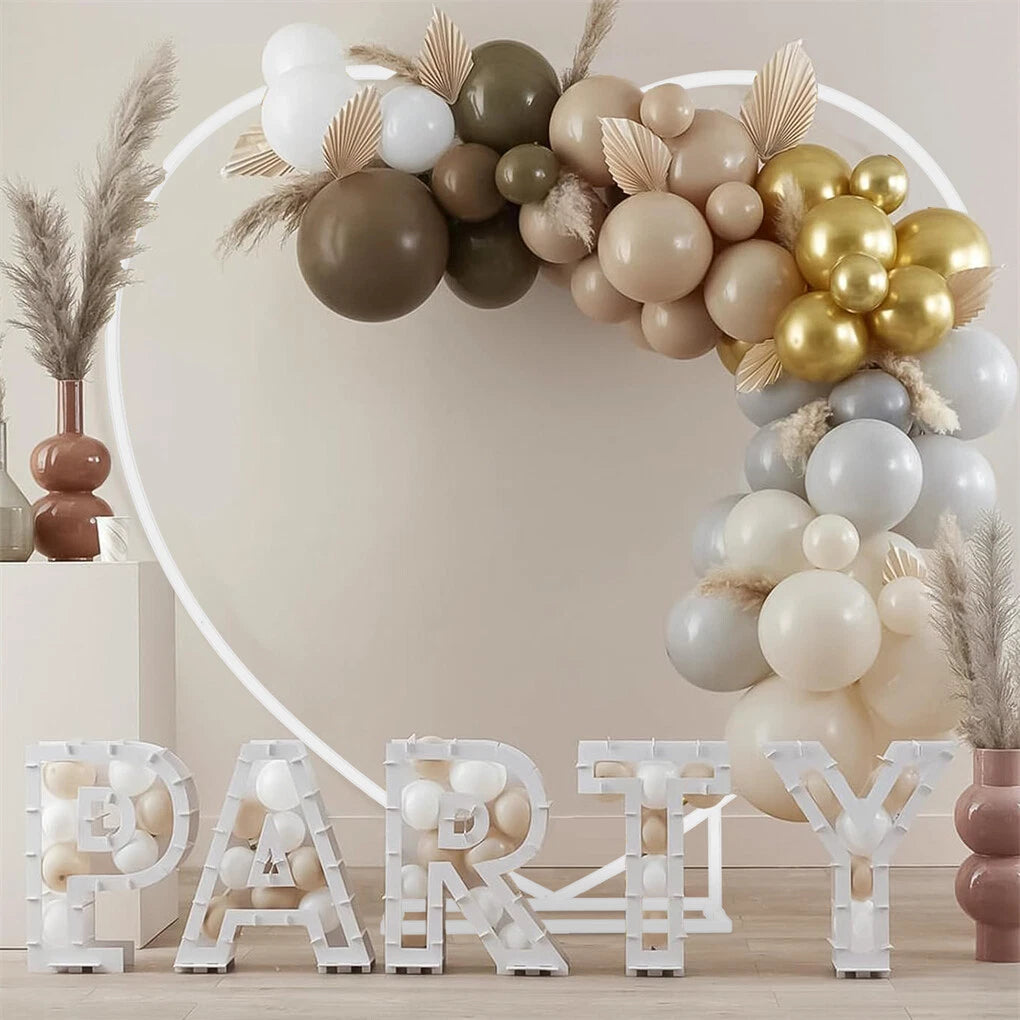 7.21ft Heart Shaped Wedding Backdrop Stand Metal Balloon Arch Frame Ceremony