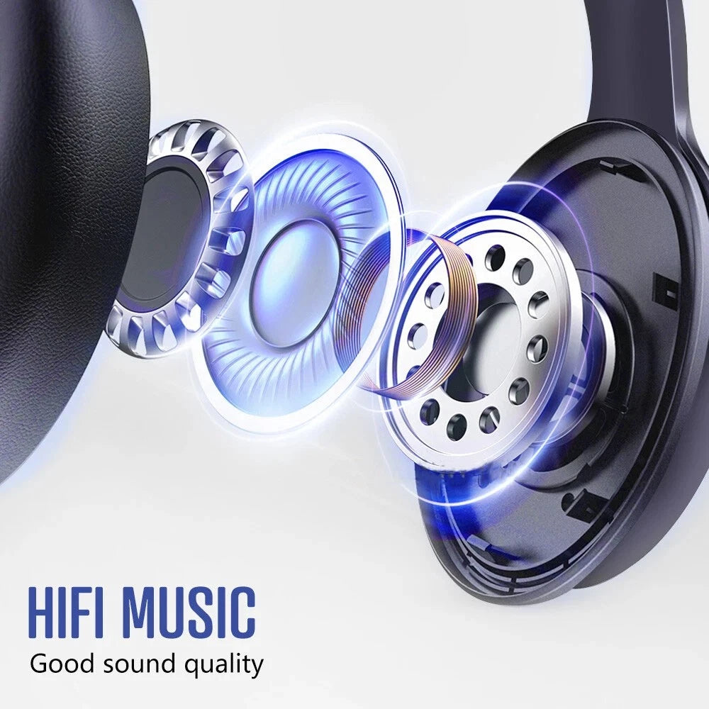 Wireless Headphones Bluetooth Earphones Headset Rechargeable with Mic