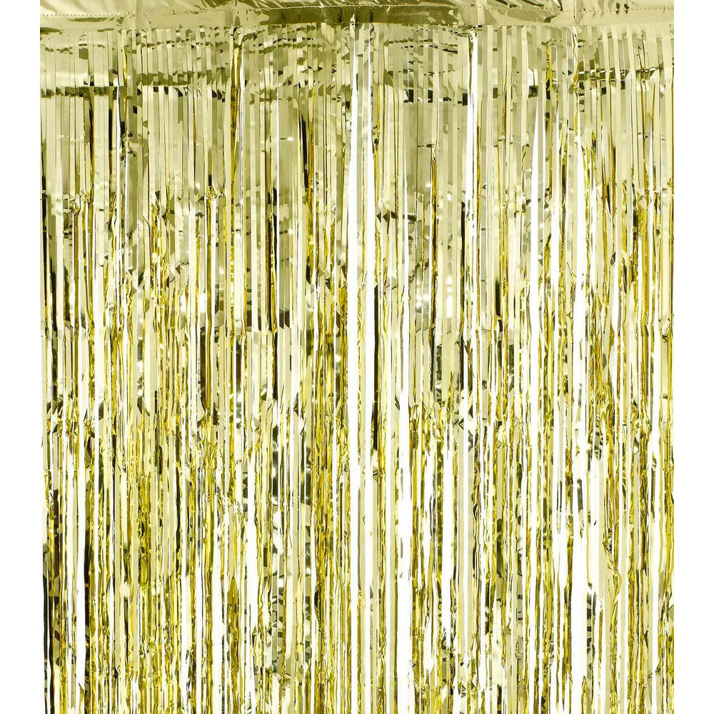 2M Metallic Fringe Tinsel Curtain Foil Backdrop Streamer Event Party Drop AUS