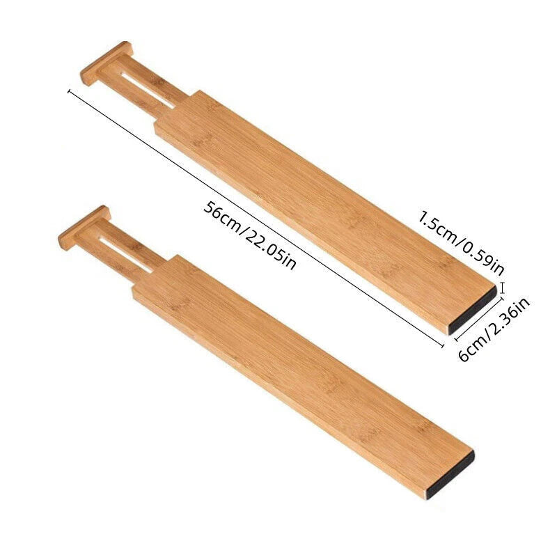 Expandable Drawer Divider PartitionStorage Organizer Clapboard Bamboo Adjustable