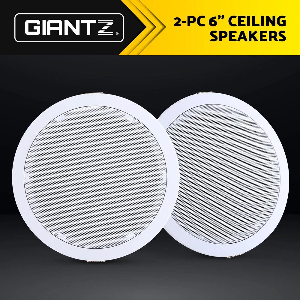 Giantz 6''Ceiling Speakers In Wall Speaker Home Audio Stereos Tweeter 2pcs