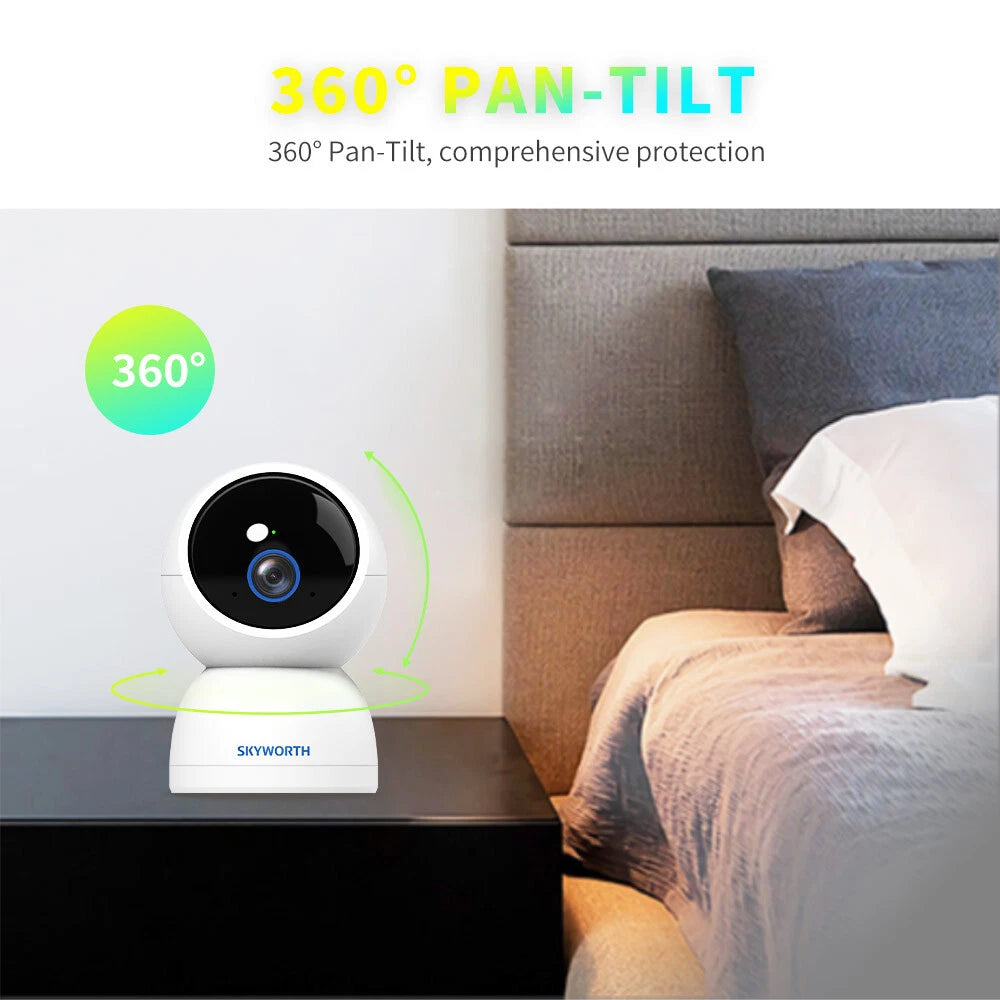 Skyworth 3K 5MP Smart Indoor Security Camera H50 Pro 2.4G 5G WIFI Baby Monitor