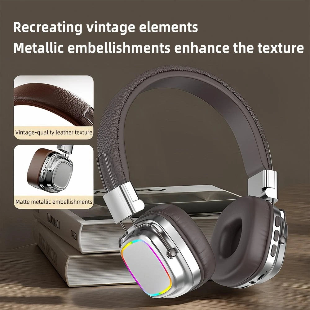 Wireless Headphones Bluetooth Earphones Headset Rechargeable with Mic Foldable