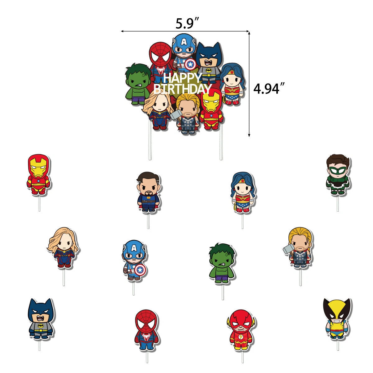 Superhero Marvel Avengers Party Supplies Balloons Banner Birthday Decorations