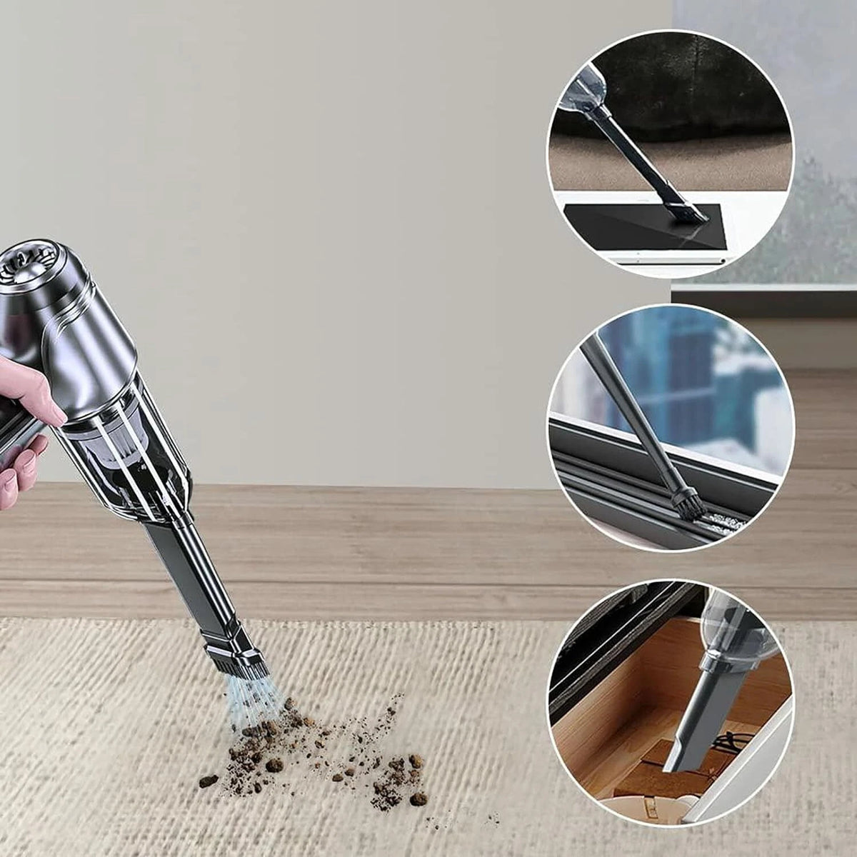 95000PA Wireless Car Vacuum Cleaner Handheld Vaccum Mini Power Suction Dust Blow