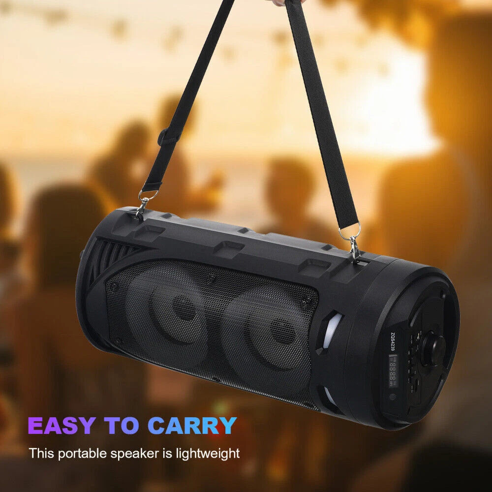 3000W Portable Bluetooth Party Speaker Sub Woofer Heavy Bass Sound System & MIC