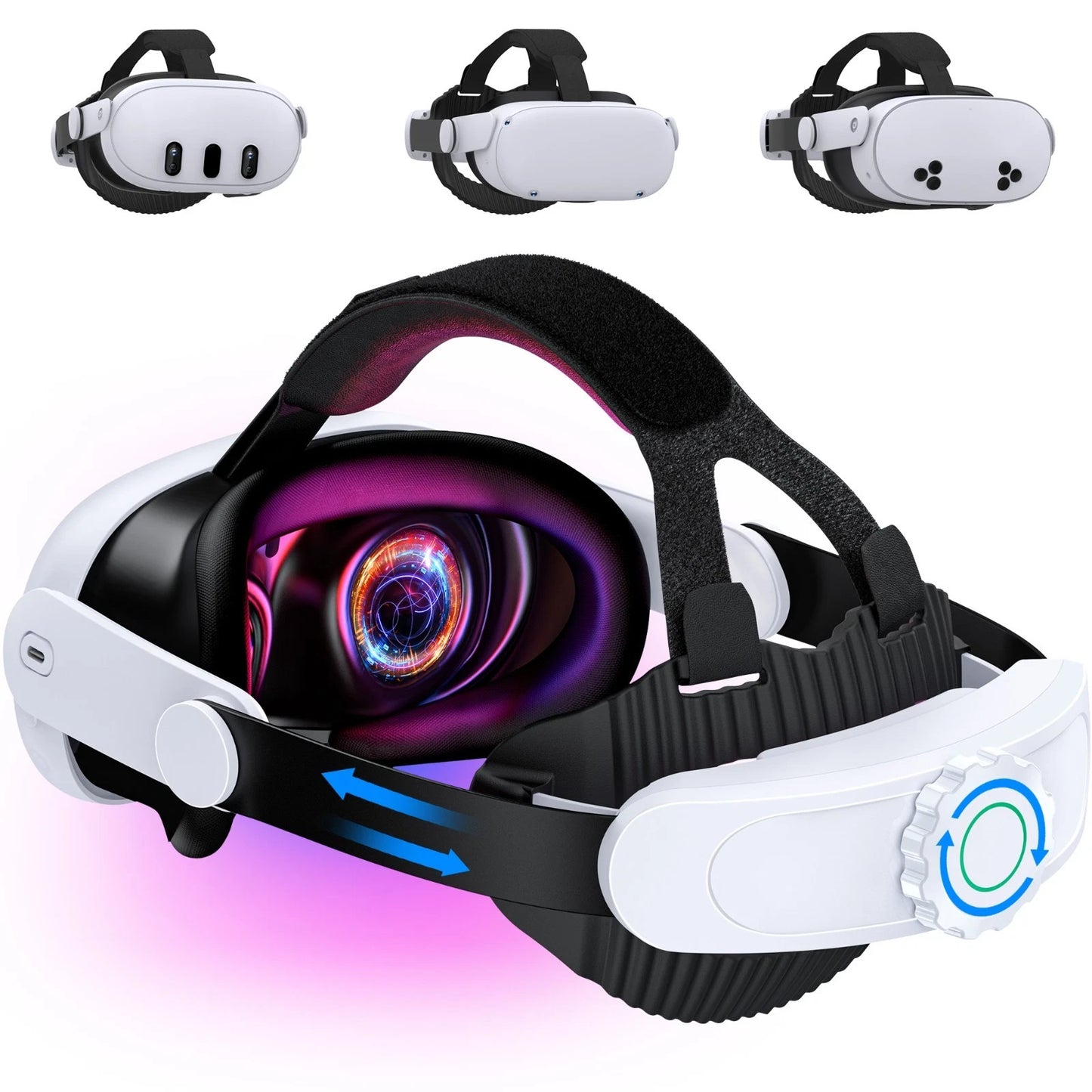 for VR Headset Accessories Adjustable Head Strap for Meta Quest 3s/3/2 Headstrap