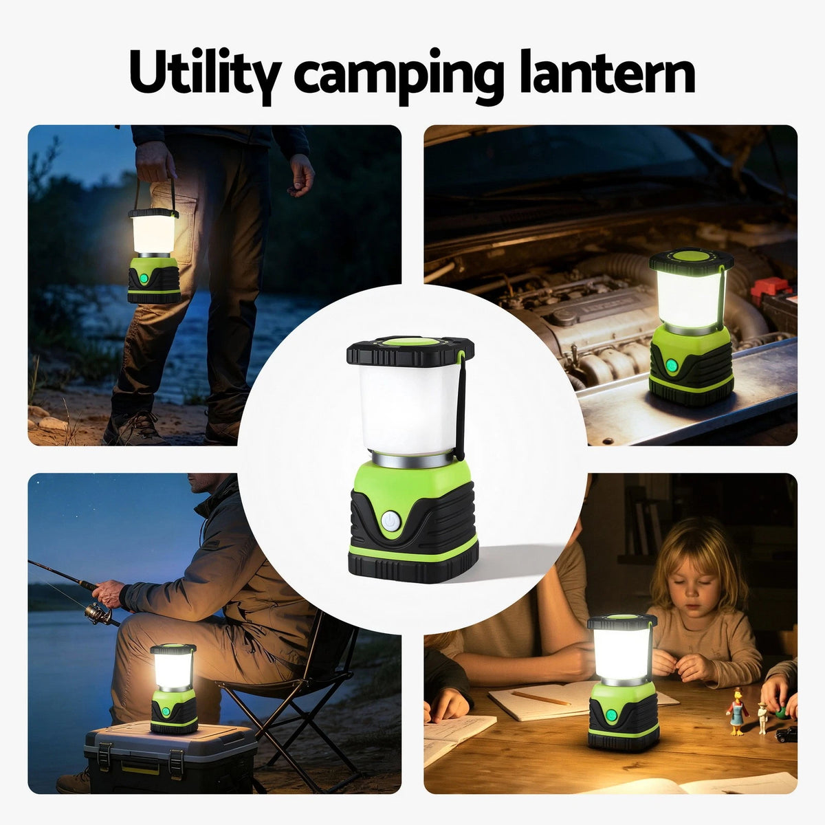 Weisshorn 2PCS LED Camping Lantern 1000LM Portable Waterproof Emergency Light