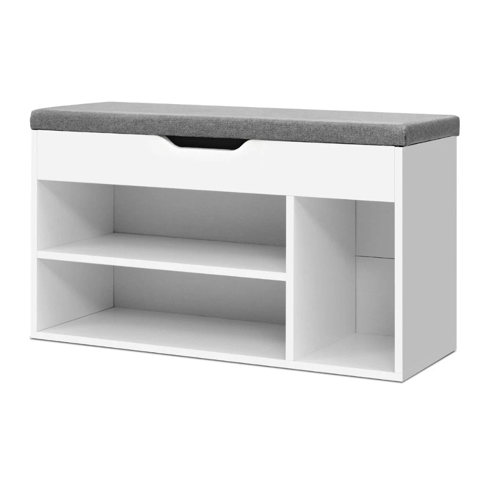 Artiss Shoe Rack Storage Cabinet Bench Shoes Organiser Shelf Cupboard Box White