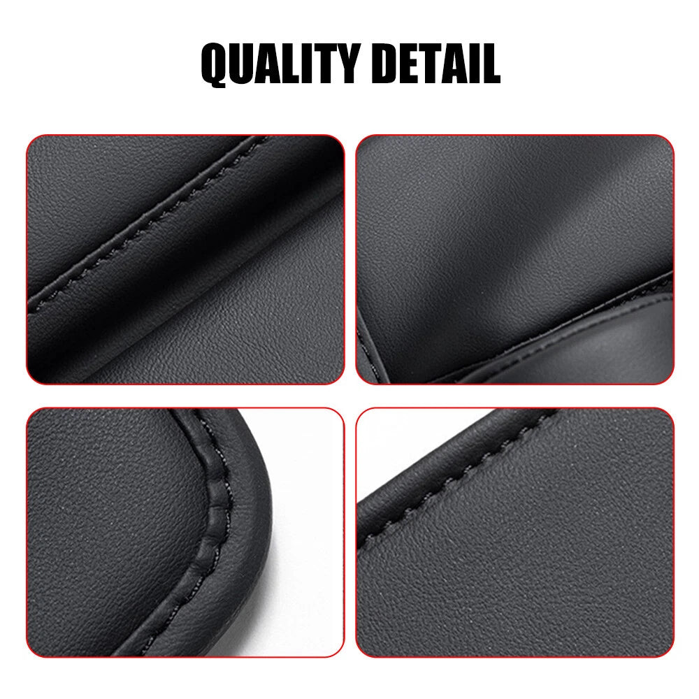 2 Pack Universal Car Seat Gap Filler Organizer Leather Storage Box w/ Cup Holder
