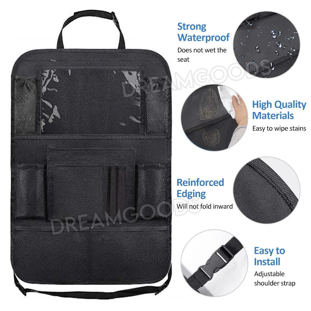 2PCS Car Seat Back Organiser Multi Pocket Storage Bag Pouch Holder Interior Tidy