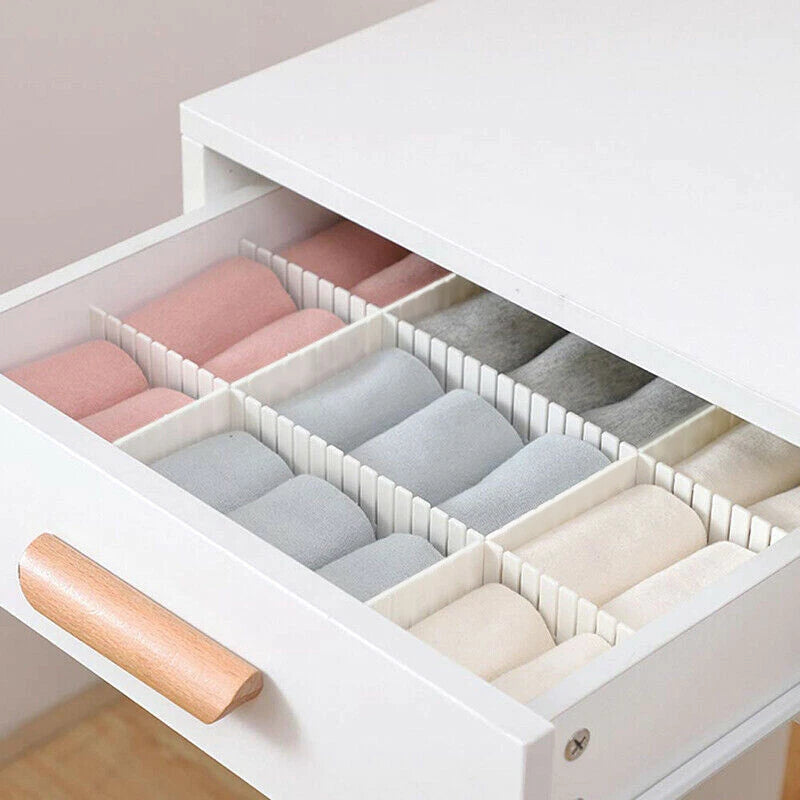 24X Adjustable Clapboard Drawer Cabinet Divider Partition DIY Storage Organiser