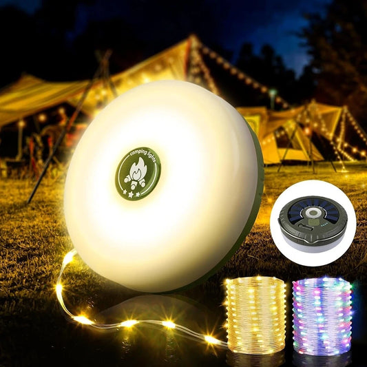 Outdoor 10m LED Camping String Lights Portable Stowable Retractable Fairy Light~