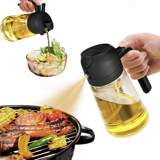 2 in1 Olive Oil Sprayer Dispenser Cooking Baking BBQ Spray Bottle Kitchen Tool