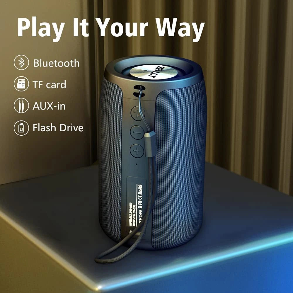 Waterproof Bluetooth 5.0 Wireless Speaker Outdoor Portable Loud Stereo Speakers