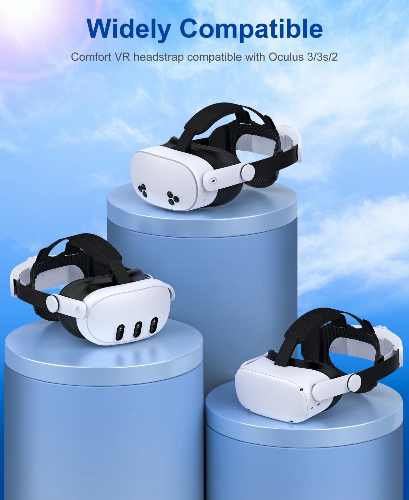 for VR Headset Accessories Adjustable Head Strap for Meta Quest 3s/3/2 Headstrap