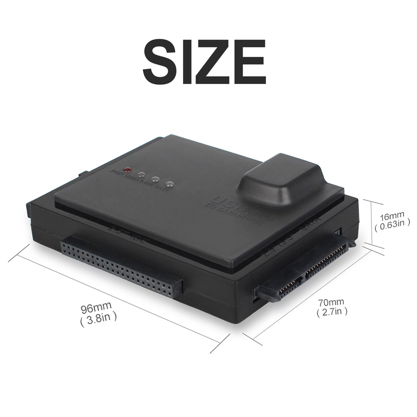 USB 3.0 to SSD/SATA/IDE Adapter (6TB）For 2.5"/3.5" External Hard Drive Disk HDD
