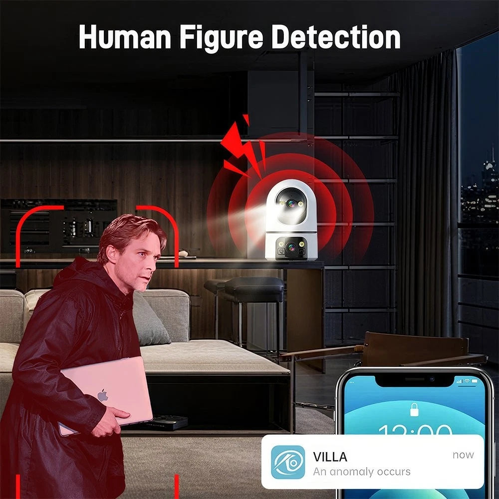 Security Camera 2.4G WIFI Indoor Smart Home Baby Pet Monitor Night Vision Wired