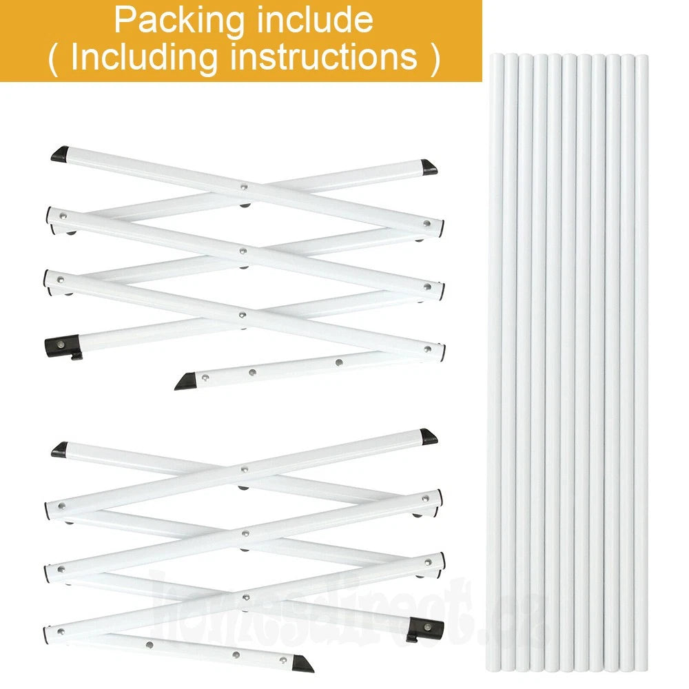 6 Tiers Foldable Garment Hanger Clothes Airer Drying Rack Laundry Support Horse