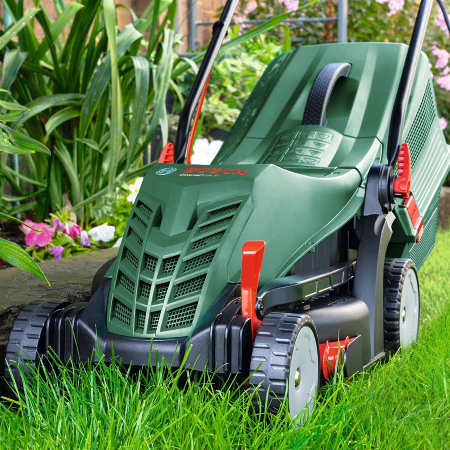 Bosch 1400W Corded Electric Lawn Mower 10m Cable 40L Grassbox UniversalRotak37n