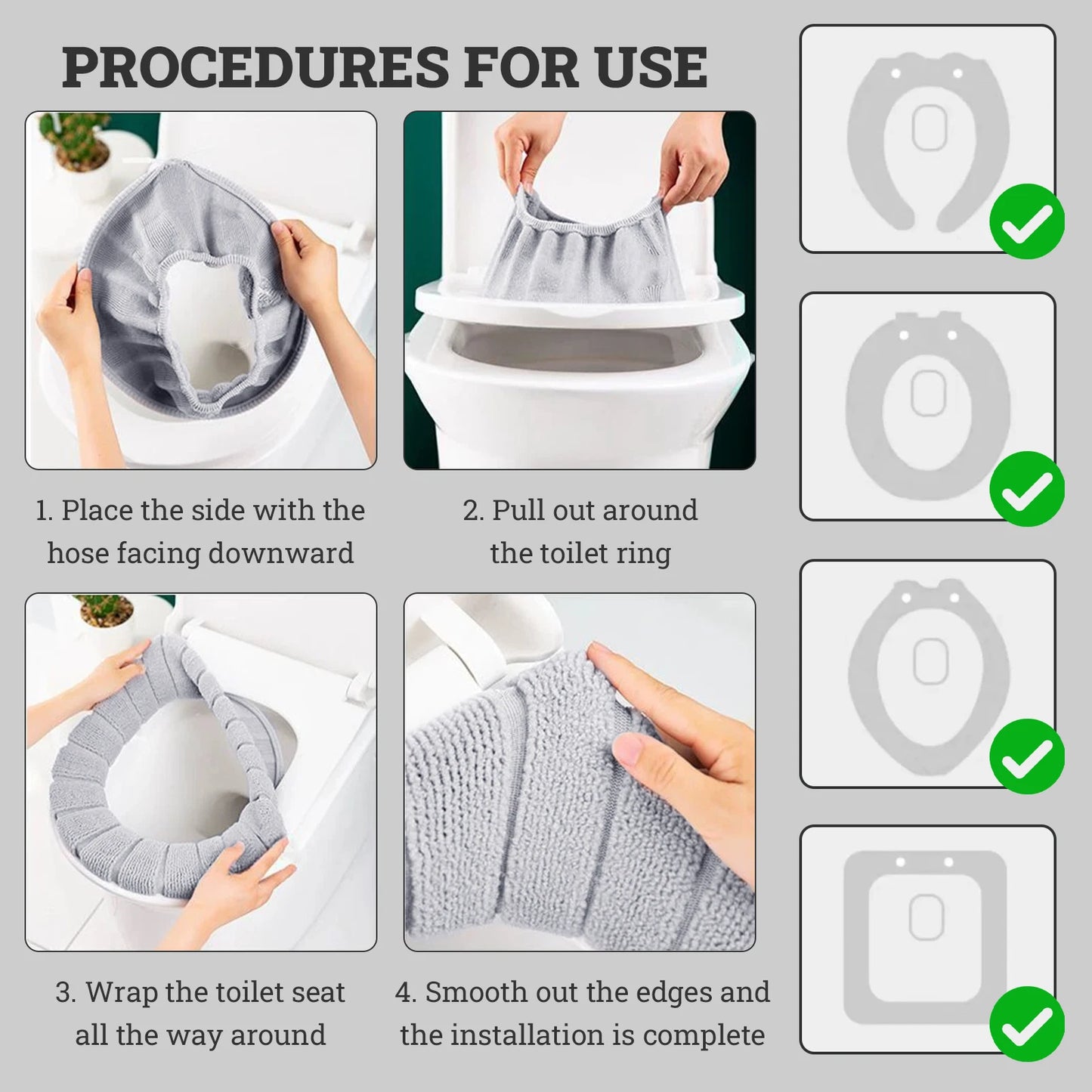 Soft Toilet Seat Mat Bathroom Washable Closestool Cushion Cover Pad Lid Warmer