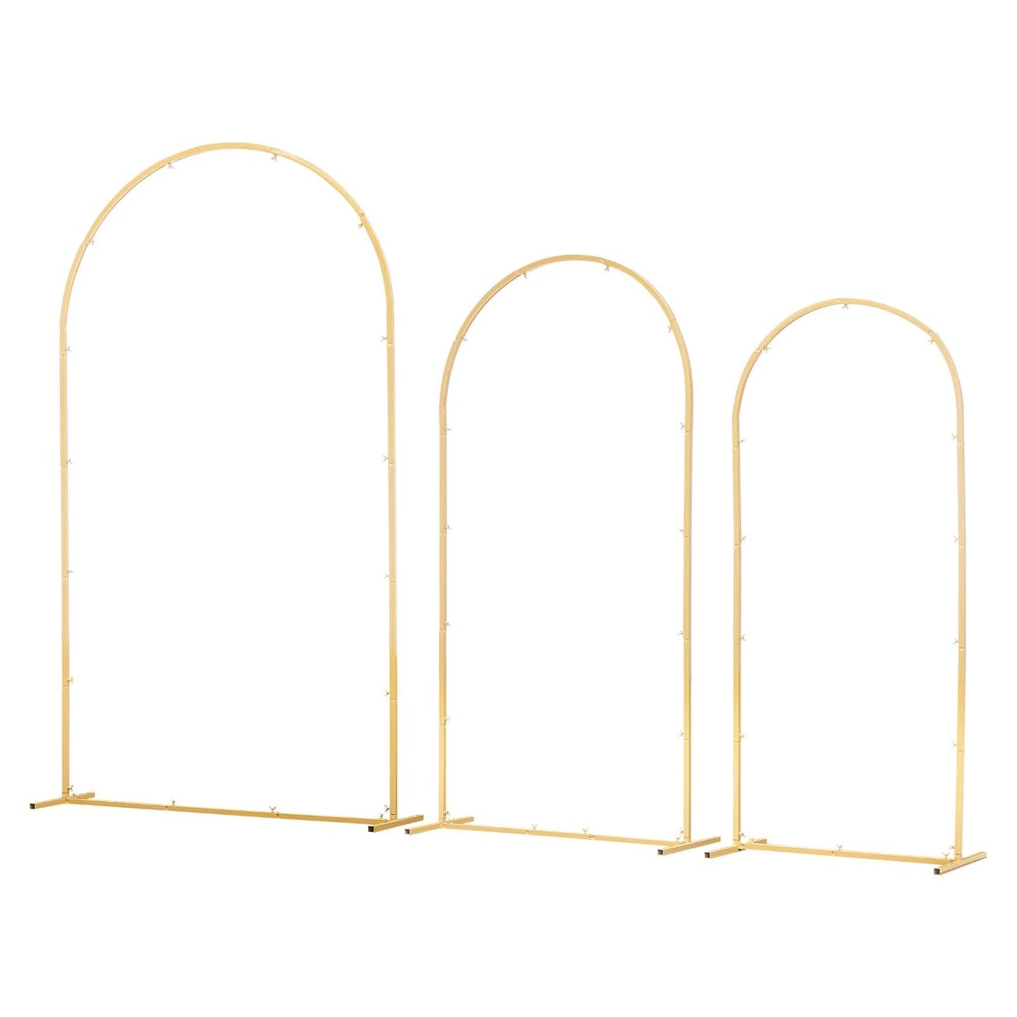 Uimoso Metal Arch Backdrop Stand 2.2/2/1.8 m Set of 3 for Weddings and Events