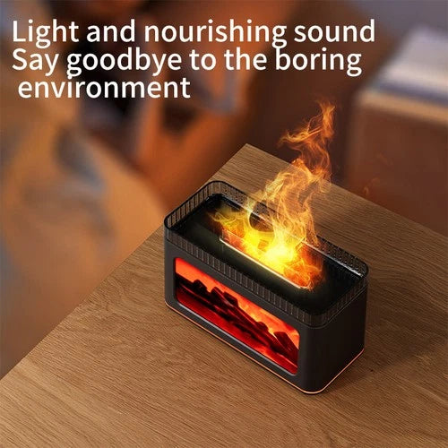 USB Ultrasonic Aroma Air Humidifier Flame Light Purifier Essential Oil Diffuser