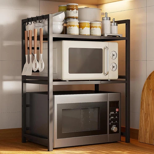 3 Tier Microwave Shelf Kitchen Adjustable Oven Storage Rack Stand Cabinet Holder