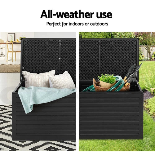Gardeon Outdoor Storage Box 390/490L Indoor Garden Bench Toy Tool Sheds Chest